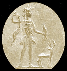 The image of Diana as a huntress frequently adorned reverse types of emperors.