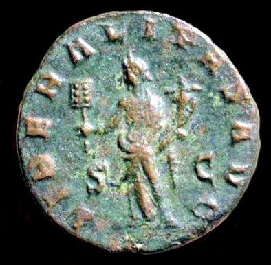 Dupondius of Trajan Decius - Liberalitas standing, holding abacus and cornucopia