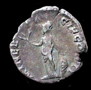 AR denarius AD 193 - 195, Clodius Albinus. Reverse -  Minerva standing, holding olive branch and shield.