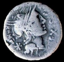 AR denarius, M. Sergius Silus